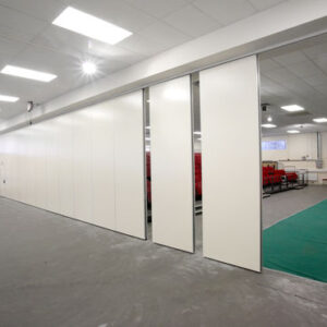 Customized Hotel Hanging System Mobile Room Divider With Wheels And Tracks