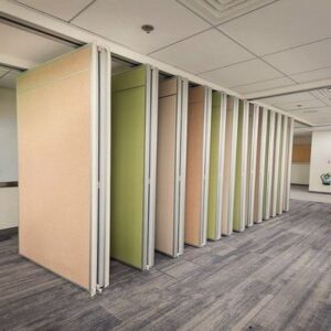 Customized Commercial Office Partition Wall / MDF Folding Acoustic Meeting Room Dividers