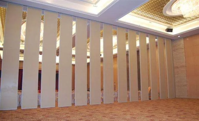 100 mm Thickness Banquet Hall Movable Wall Board / Folding Sliding Partition Walls 1