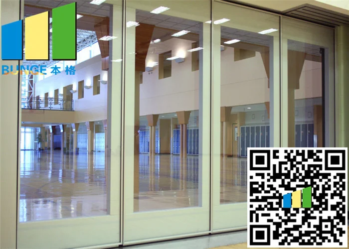 10MM Folding Glass Room Movable Wall Panels With Sliding Door 500 / 1230mm Width