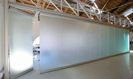 10MM Folding Glass Room Movable Wall Panels With Sliding Door 500 / 1230mm Width 2