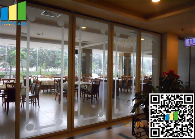 3.35 Inch Paired Sliding Folding Glass Room Partitions Singapore 0