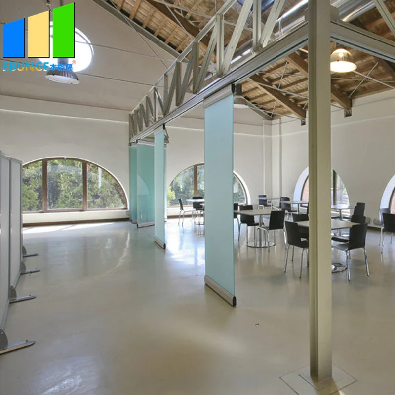 3 m Height Movable Partition Walls Glass Wall Office Sliding Frameless Glass Folding Door