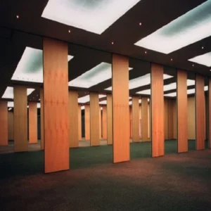 50mm Acoustic Partition Wall Wood Metal Glass Fabric Powder Coating
