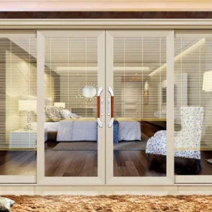 50mm Thickness Sliding Partition Walls Aluminium Glass Sliding Door Soundproof Floor Track Sliding Door