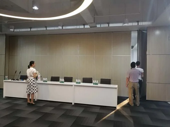 Sliding Fireproof Acoustic Partition Wall Full Height Aluminum Active Laminate Surface 2