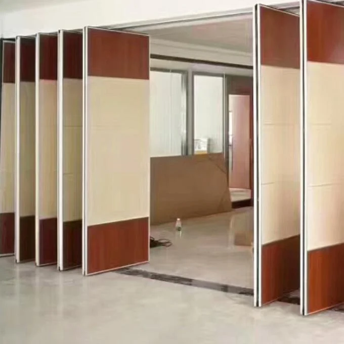 Conference Hall Folding Door Partitions Wood Movable Sliding Partition Walls In USA 0