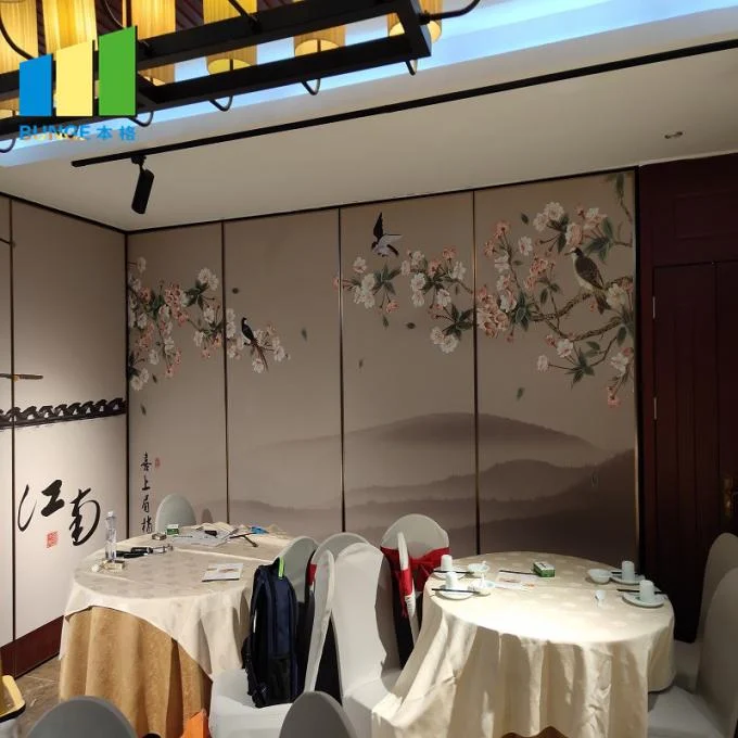 65mm Thickness Acoustic Room Dividers Painting Movable Restaurant Partition Wall For Conference Center 2