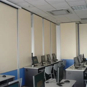 65mm Wooden Partition Wall Single Roller Max Panel Height 4000 mm