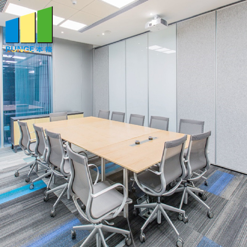 85 MM Thickness Operable Sliding Partition Walls For Meeting Room MDF With Melamine