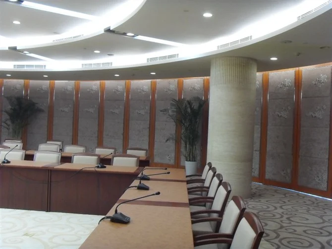 85 mm Thickness Sound Proofing Wooden Partition Walls With Aluminum Profile 3