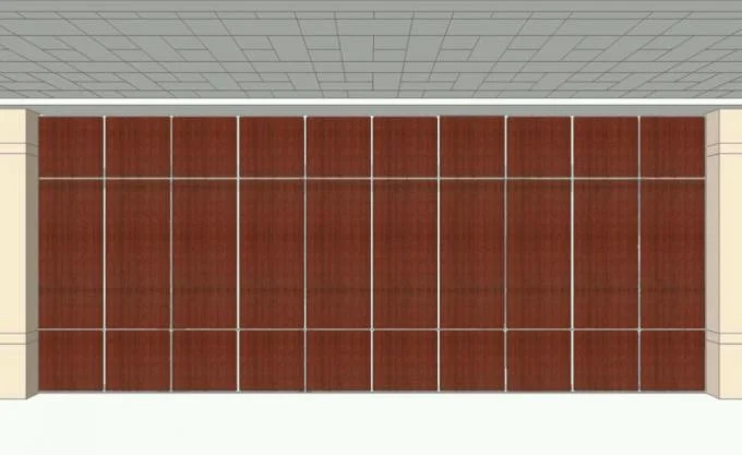 85mm Thickness Folding Partition Walls In School Basement Multipurpose 0