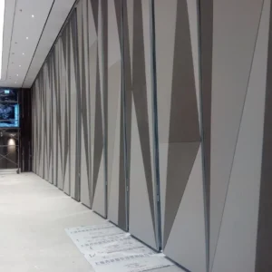 85mm Thickness Sound Proof Folding Partition Walls MDF Finishing Space Saving