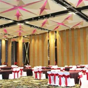 85mm Thickness Soundproofing Melamine Wooden Folding Partition Walls For Restaurant