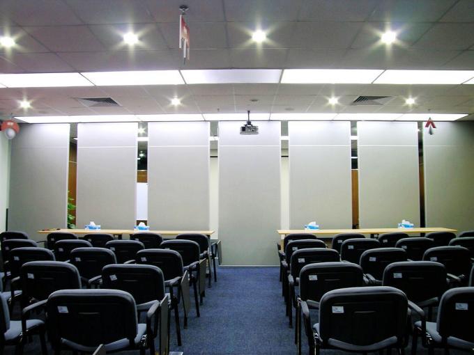 85mm Wood Melamine Conference Room Sound Proof Partition Walls Sliding Types 0