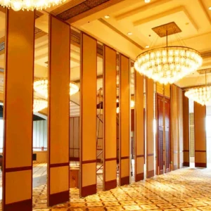 Abrasion Resistance Wooden Folding Partition Walls For Conference Room 7m Height