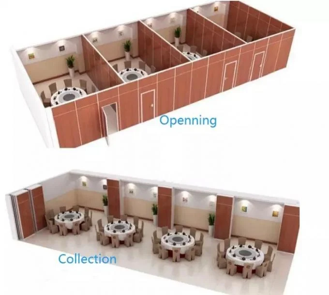 Accordion Folding Door Partition Acoustic Movable Partition Walls For Restaurant Hotel 3