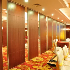 Acoustic Banquet Hall Wooden Partition Wall , Ceramic Partition Ring