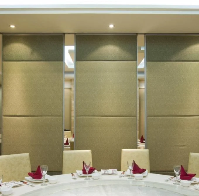 Acoustic Fireproof MDF Movable Partition Walls For Banquet Hall No Floor Track 3