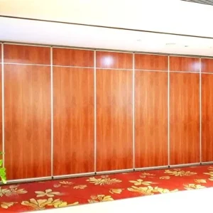 Acoustic Folding Office Partition Walls , Movable Decorative Room Divider Aluminium Track