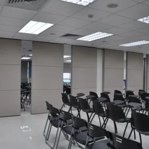 Acoustic Folding Office Partition Walls , Movable Decorative Room Divider Aluminium Track