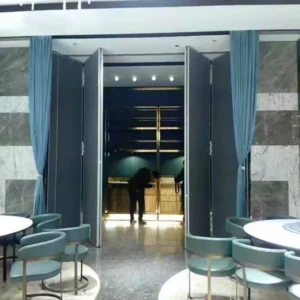 Acoustic Folding Partition Walls With Sliding Hanging System Heat Insulation