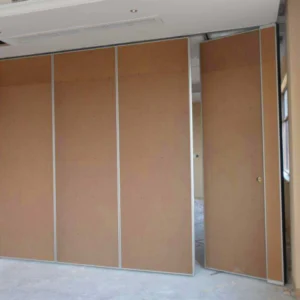 Acoustic Folding System Sliding Partition Walls For Classroom Fabric Surface Aluminium Frame