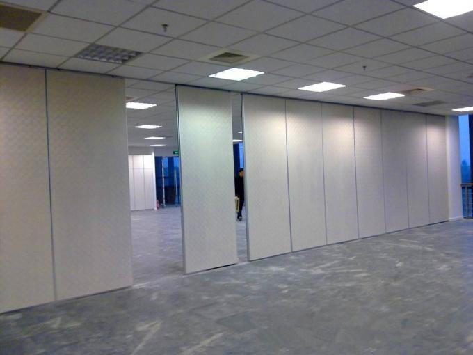 Acoustic Folding System Sliding Partition Walls For Classroom Fabric Surface Aluminium Frame 0