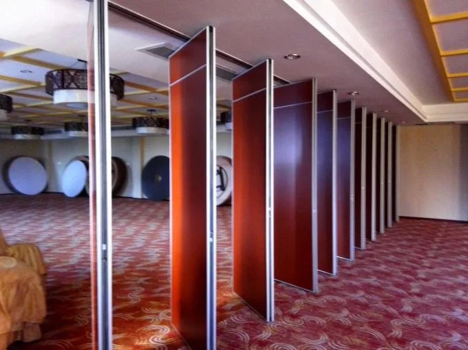 Acoustic High Sliding Folding Aluminum Movable Partition Wall Profile 2