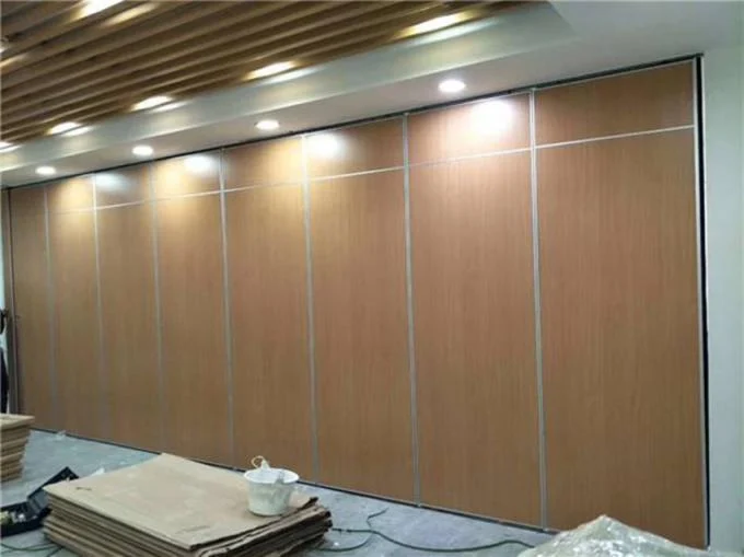 Acoustic Material Banquet Hall Folding Partition Walls With Sliding Aluminium Track Roller 1