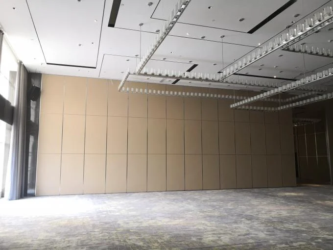 Acoustic Material Banquet Hall Folding Partition Walls With Sliding Aluminium Track Roller 0