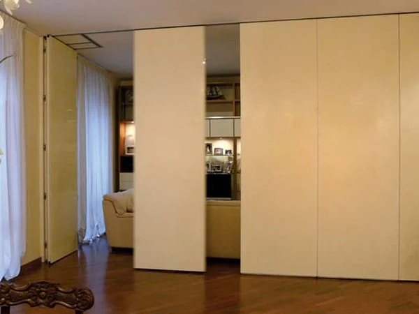 Ballroom Wooden Sliding Acoustical Hotel Partition Walls With Single / Double Door 0