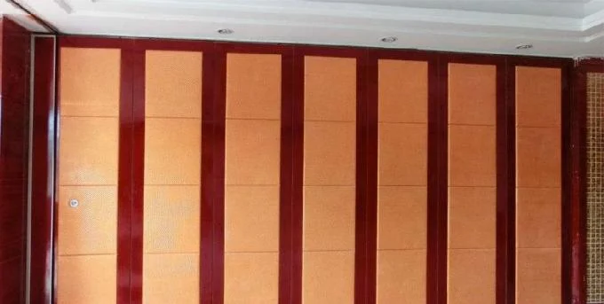 Acoustic Office Room Dividers , Type 65 Aluminium Sliding Track Wheel Portable Folding Door 1