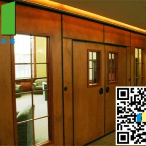Acoustic Rate 45 Db Commercial Sliding Doors Wall Partition 3.346 Inch Thickness