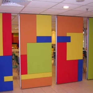 Acoustic Removable Folding Partition Walls , Multi Color Sliding Aluminium Room Dividers