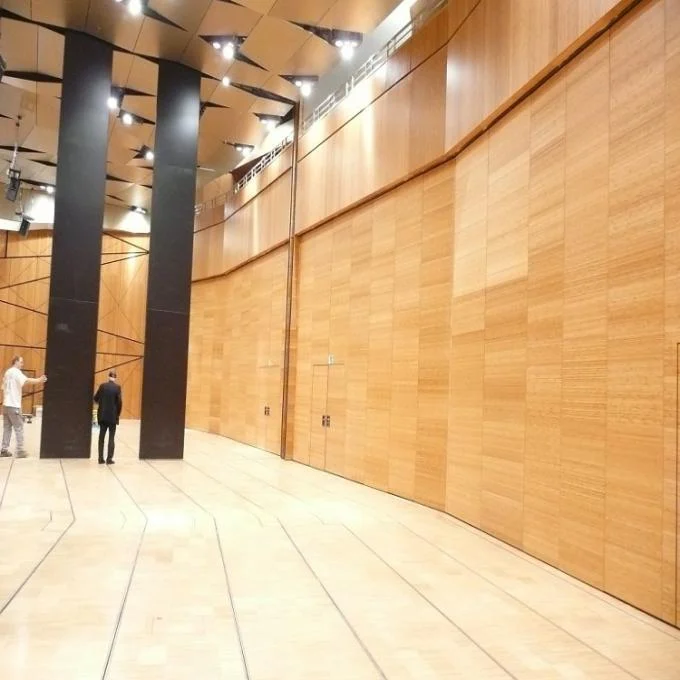 Acoustic Sliding Folding Partition Walls On Wheels / Meeting Room Partition Walls 1
