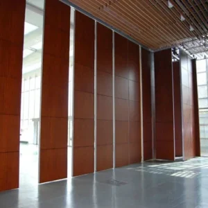Acoustic Wooden Folding Partition Wall , Aluminum Banquet Hall Room Dividers