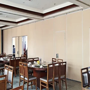 Acoustic Wooden Folding Screen Room Divider For Restaurant Decorative