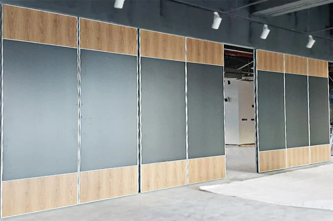 Acoustic Wooden Sliding Partition Walls For Function Room / Exhibition Hall 0