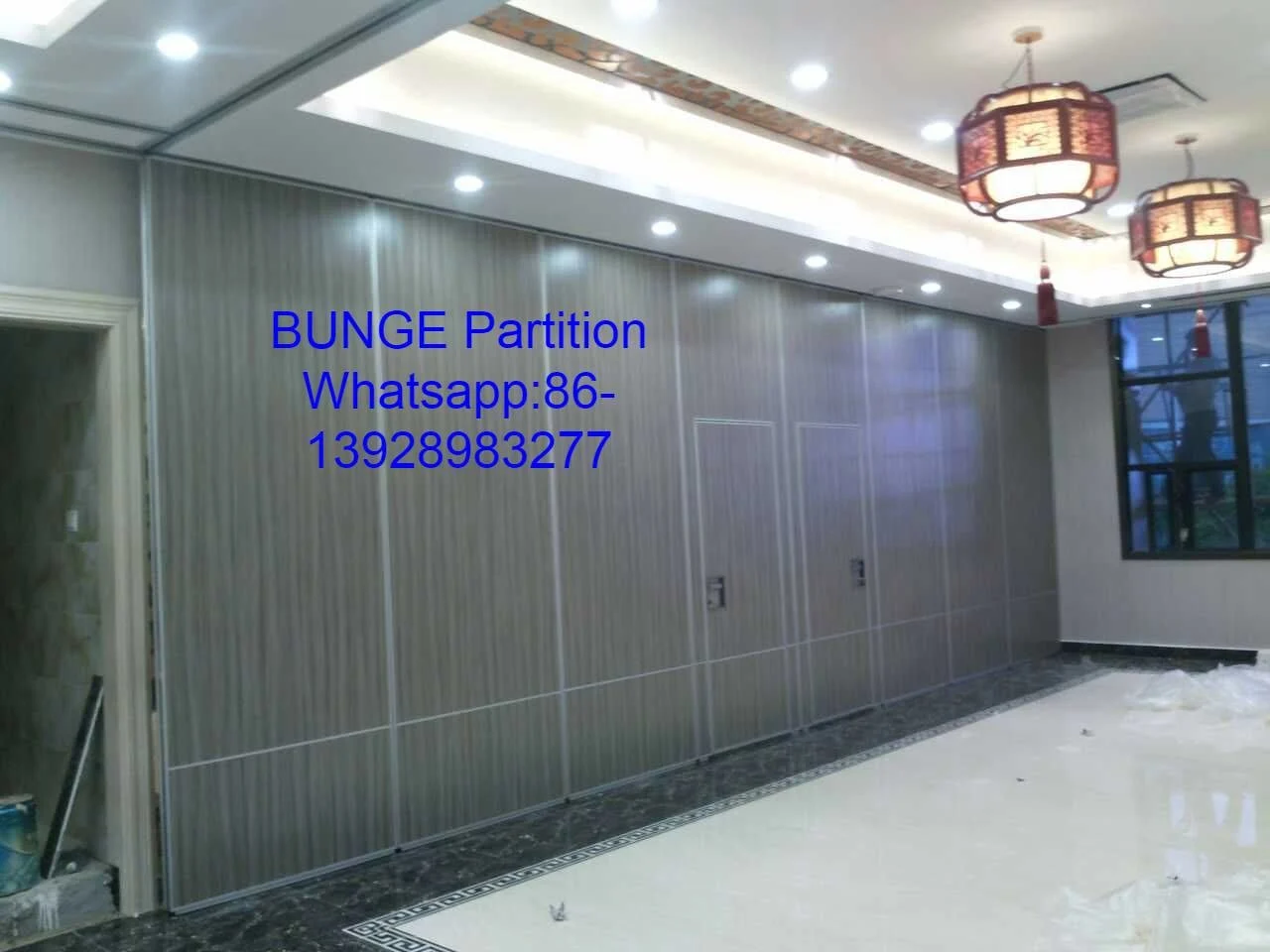 Acoustical Mobile Folding Sliding Partition / Classroom Wall Partitions
