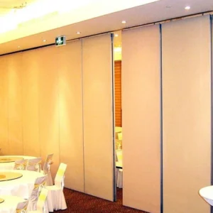 Aluminium Alloy Melamine Surface Folding Partition Walls , Interior Hotel Soundproof Room Dividers