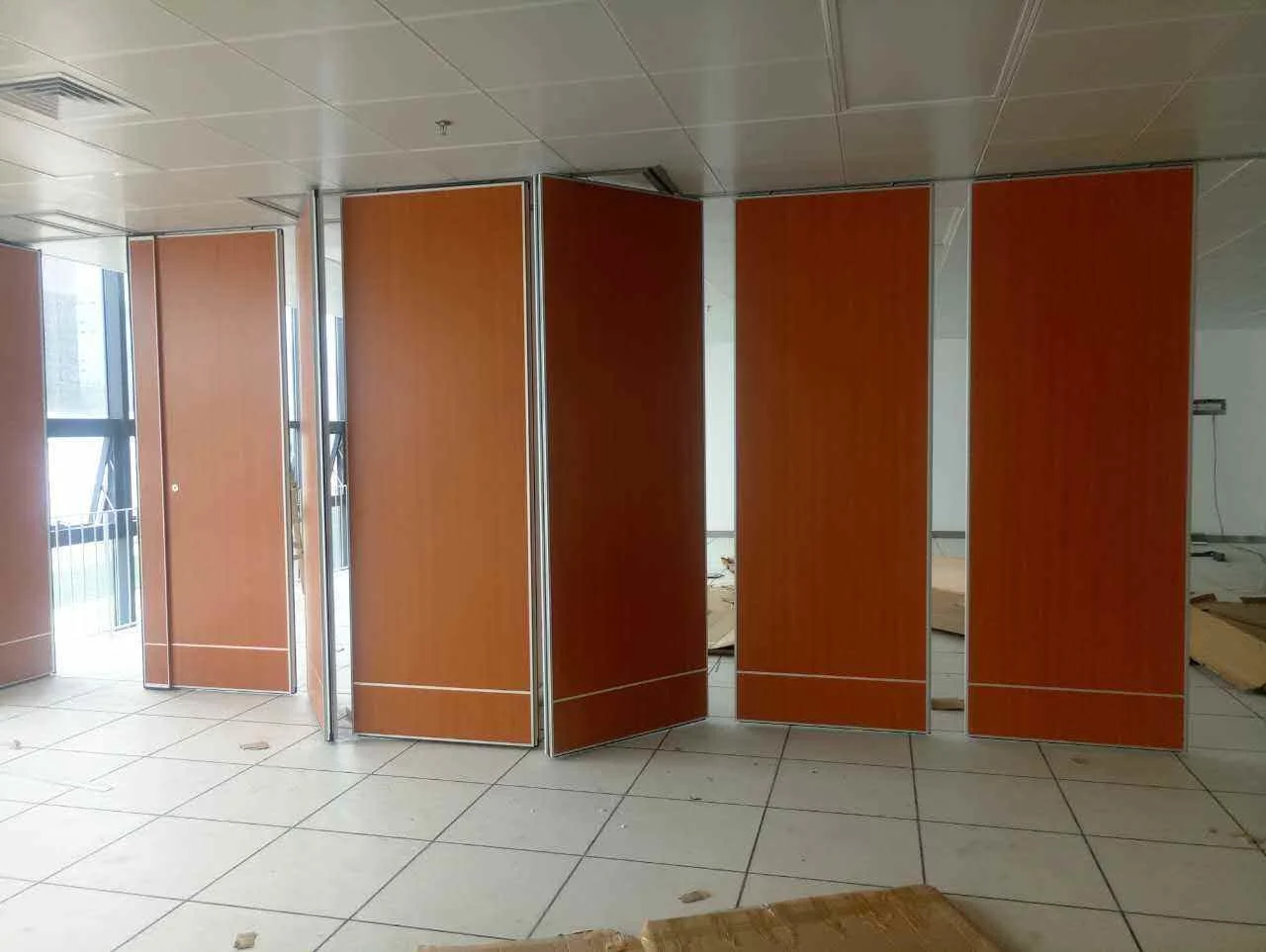 Aluminium Alloy Office Or Conference Room Sliding Partition Walls Customized Size