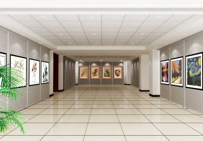 Aluminium Channel Sliding Door Folding Partition Walls For Gallery 1