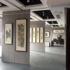 Aluminium Channel Sliding Door Folding Partition Walls For Gallery