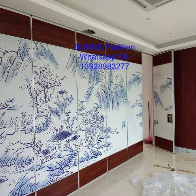 Aluminium Door Track System Acoustic Partition Wall / Sliding Movable Partition Wall Systems 1