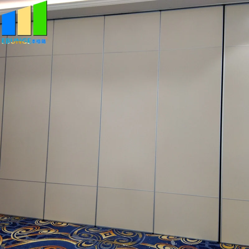 Aluminium Folding Door Retractable Acoustic Room Dividers Folding Portable Partition Wall For Hotel