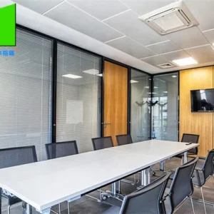 Aluminium Frame Frosted Fixed Glass Wall Floor To Ceiling Partition For Modern Office