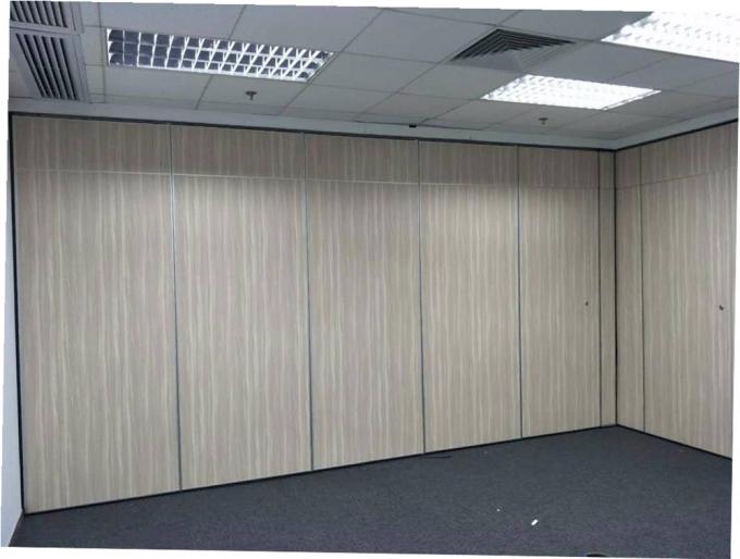 Aluminium Frame Melamine Surface Office Sliding Partition Wall 1300mm Width Easy Installing 0