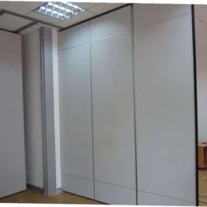 Aluminium Frame Melamine Surface Office Sliding Partition Wall 1300mm Width Easy Installing