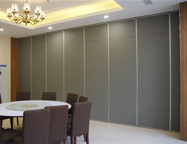 Aluminium Frame Sliding Folding Soundproof Movable Partition Walls Wooden Banquet Hall Partitions